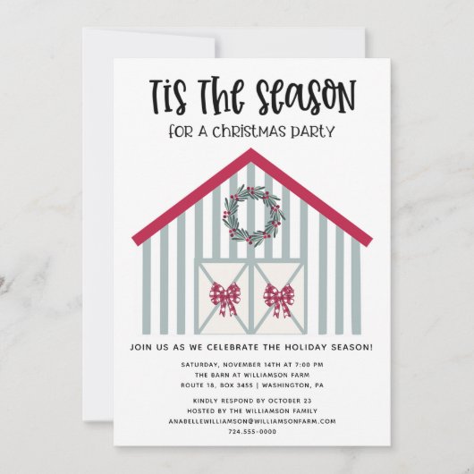 Rustieke feestelijke kerststal kerstfeest kaart (Voorkant)