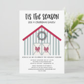 Rustieke feestelijke kerststal kerstfeest kaart (Staand voorkant)