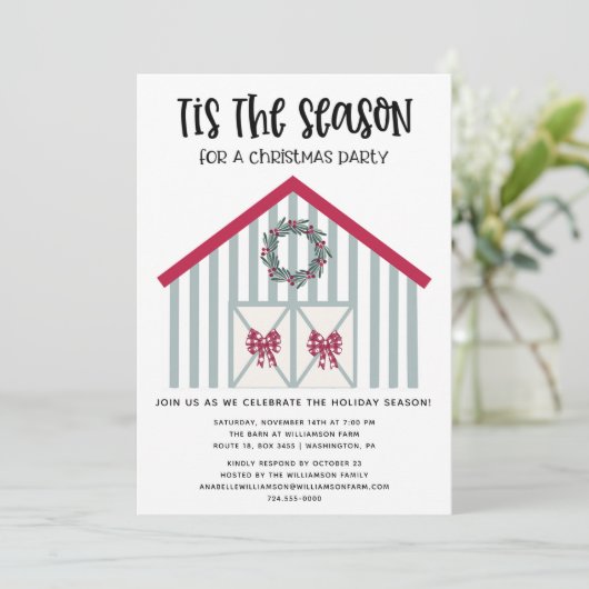 Rustieke feestelijke kerststal kerstfeest kaart (Staand voorkant)