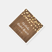 Rustieke feestverlichting Faux Wood Celebration Servet (Hoek)