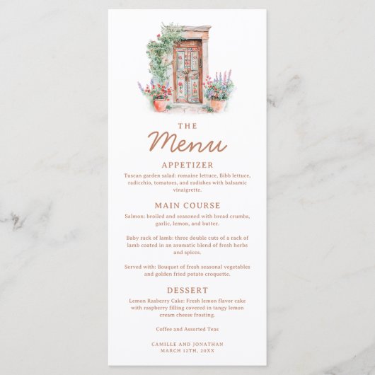 Rustieke Fiesta bruiloft Kaart (Voorkant)