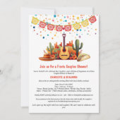 Rustieke Fiesta Thema Koppel Bruiloftfeest Kaart (Voorkant)