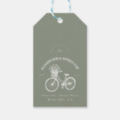 Rustieke Fiets Bloemen Douche Cadeaulabel (Voorkant)