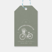 Rustieke Fiets Bloemen Douche Cadeaulabel (Achterkant)