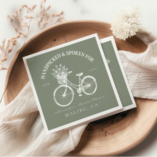 Rustieke Fiets Bloemen Douche Servet