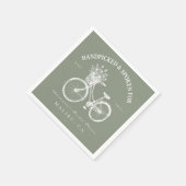 Rustieke Fiets Bloemen Douche Servet (Hoek)