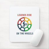 rustieke  fietsspiraal muismat (Met muis)