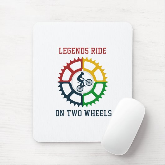 rustieke  fietsspiraal muismat (Met muis)