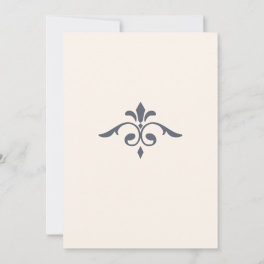 Rustieke filigraan bruiloft kaart (Achterkant)