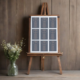 Rustieke filigraan bruiloft tafel zitplaatsen kaar kaart