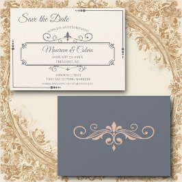 Rustieke filigraan, Save the Date Kaart