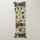 Rustieke Flanel - cabine decor Lichaamskussen (Voorkant Verticaal)