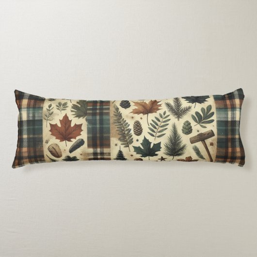 Rustieke Flanel - cabine decor Lichaamskussen (Voorkant)