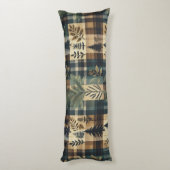 Rustieke Flanel - cabine decor Lichaamskussen (Achterkant (Verticaal))