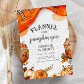 Rustieke Flanel en Pompoen Herfst Verjaardag Kaart