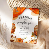 Rustieke Flanel en Pompoen Herfst Verjaardag Kaart