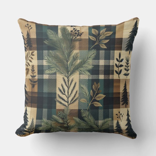 rustieke flanel kussen (Voorkant)