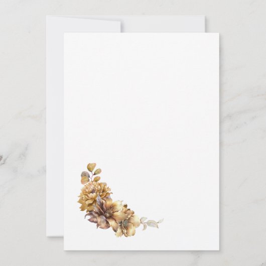 Rustieke Floral Arch Bruiloft Save the Date (Achterkant)