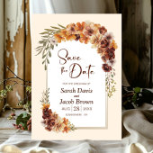 Rustieke Floral Arch Bruiloft Save the Date Kaart