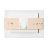 Rustieke Floral Beige bruiloft Uitnodigingen Wikkel (Voorkant Voorbeeld)