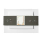 Rustieke Floral Beige bruiloft Uitnodigingen Wikkel (Voorkant Voorbeeld)