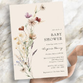 Rustieke Floral Boho Baby shower Invitation Kaart