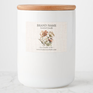 Rustieke Floral Boho kleur Productlabel 3x2 Voedselcontainer Etiket