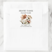 Rustieke Floral Boho productlabel Rechthoekige Sticker (Tas)