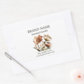 Rustieke Floral Boho productlabel Rechthoekige Sticker (Envelop)