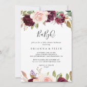 Rustieke Floral Botanical BabyQ Baby shower Barbec Kaart (Voorkant)