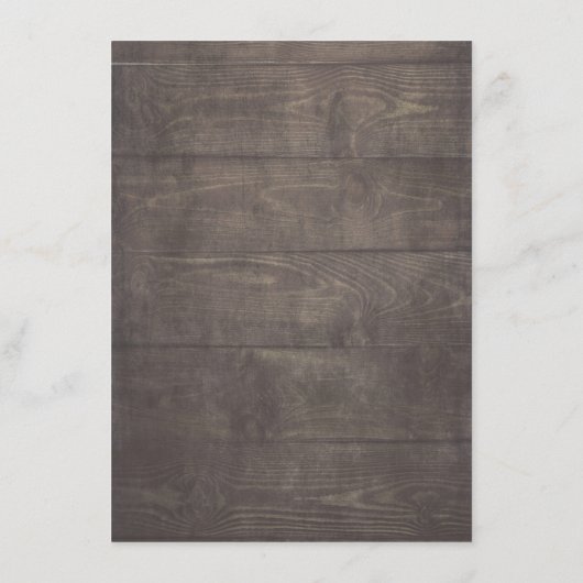 Rustieke Floral bruiloft informatie gast Informatiekaartje (Achterkant)