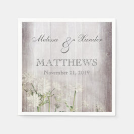 Rustieke Floral Cocktail papier servetten