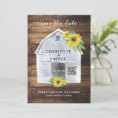 Rustieke Floral Country Chic Foto Save the Date (Staand voorkant)