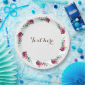 Rustieke Floral Custom Paper Borden Papieren Bordje (Feest)