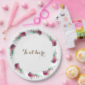 Rustieke Floral Custom Paper Borden Papieren Bordje (Feest)