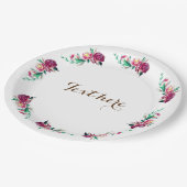 Rustieke Floral Custom Paper Borden Papieren Bordje (Gekanteld)