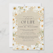 Rustieke Floral Daisy Waterverf Viering van het le Kaart (Voorkant)