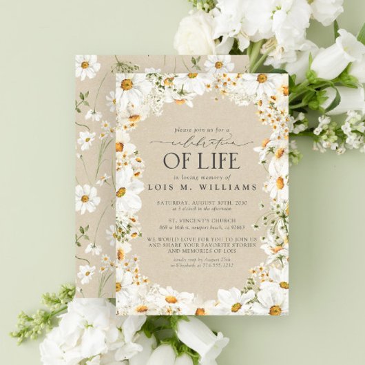 Rustieke Floral Daisy Waterverf Viering van het le Kaart