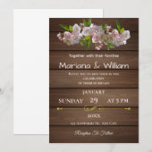 Rustieke Floral Elegance Wedding Invitation Design Kaart (Voorkant / Achterkant)