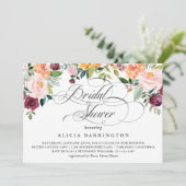 Rustieke Floral Elegant Vrijgezellenfeest Kaart (Staand voorkant)