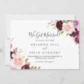 Rustieke Floral en Botanical Foliage Elopement Aankondiging (Voorkant)