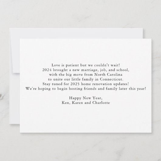 Rustieke Floral en Botanical Foliage Elopement Aankondiging (Achterkant)