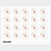 Rustieke Floral Fall Wedding Ronde Sticker (Vel)
