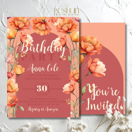 Rustieke Floral Garden Party Wildflower Verjaardag Kaart