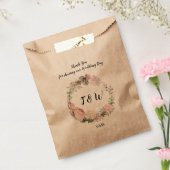 Rustieke Floral Garland Custom Wedding Favor Bag Bedankzakje (Gezegeld)