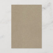 Rustieke Floral Herfst Winter bruiloft Details Informatiekaartje (Achterkant)