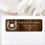 Rustieke Floral Home Retouradres Labels (Insitu)