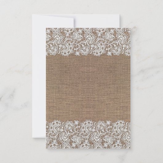 Rustieke Floral Mason Jar | Burlap Wedding RSVP Kaartje (Achterkant)