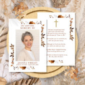 Rustieke Floral Memorial begrafenis gebed foto kaa