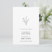 Rustieke Floral minimale bruiloft Save The Date (Staand voorkant)